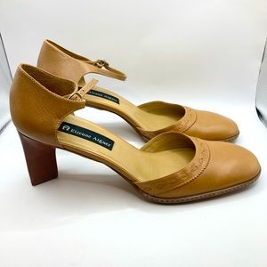 Etienne Aigner Heels Tan Leather Shoes Mary Jane Women’s Size 10 MSRP $110